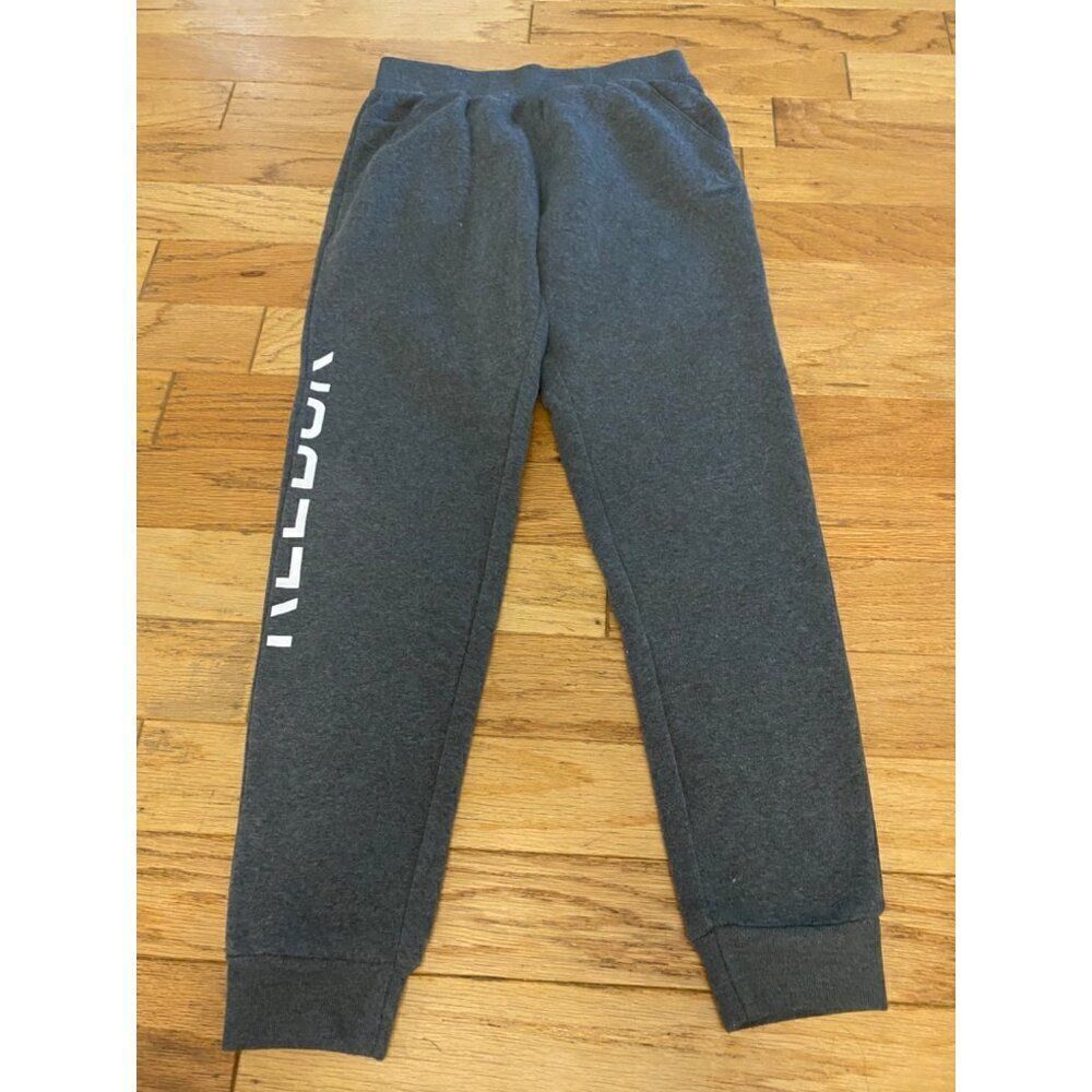 Reebok Kids Jogger Sweatpants L(14-16) Gray Polyester Athletic tapered leg Pants